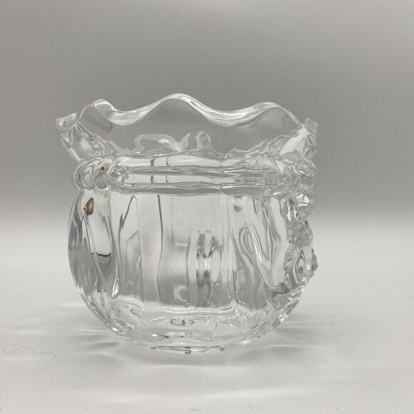 IMPERIAL CRYSTAL Fine 24% Lead  Flower Bouquet/Heavy  Candy Dish Bowl - Picture 7 of 9